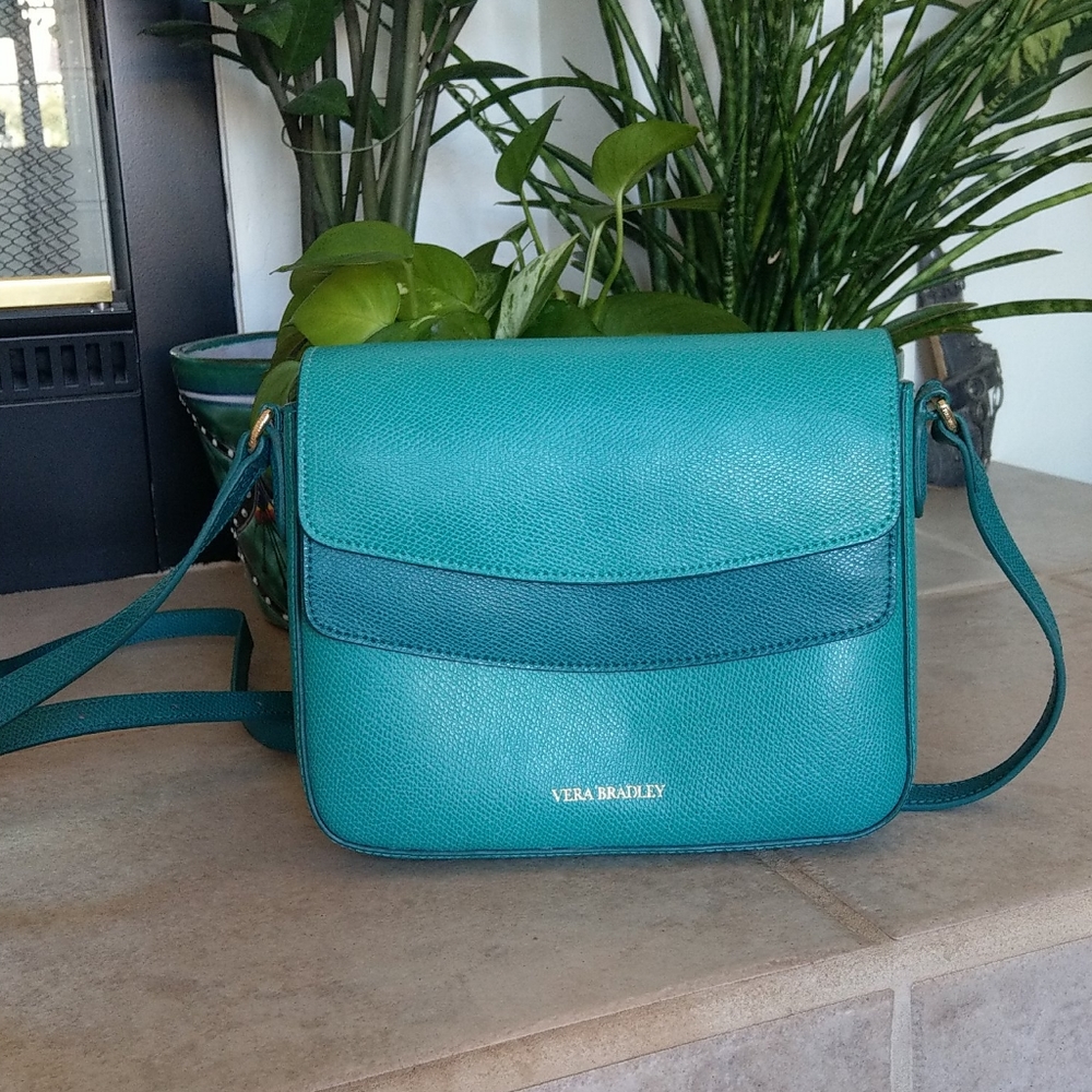 Vera Bradley Teal Two-Tone Crossbody Bag